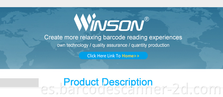 Lector de escáner de código de barras de escritorio Winson para escáner de código de barras de cajero de supermercado 2D 1D omnidreccional barcode escáner